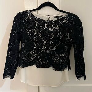Banana Republic black lace blouse XXSP